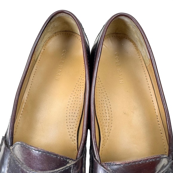 cole haan burgundy dress shoes Cole Haan Men's American Classics Penny Loafer - Deep Burgundy/Black
